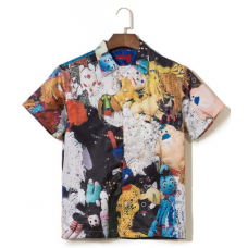 Graffiti Painted Men's Print Shirt 25599846X